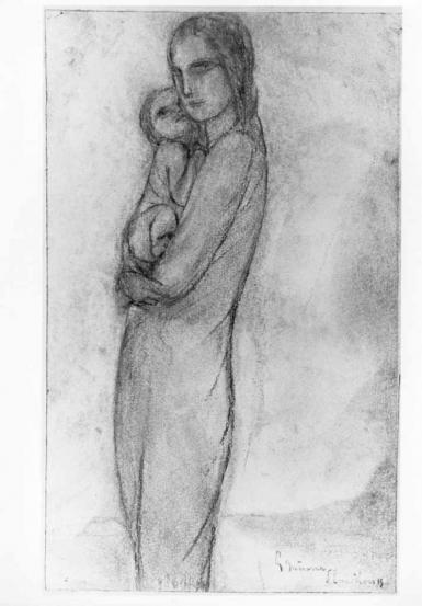 Moeder en kind - 1915