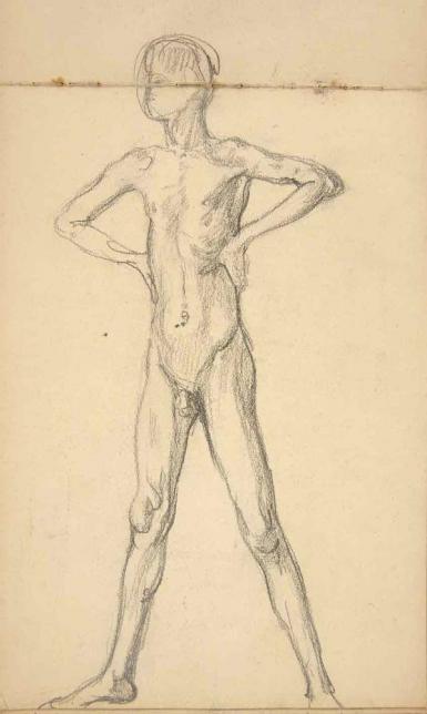 Page from the Sketchbook with Figure Studies - 1898