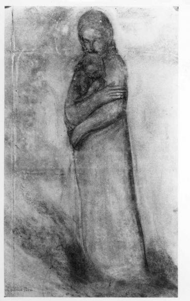 Moeder en kind (verso: Moeder en kind) - 1916