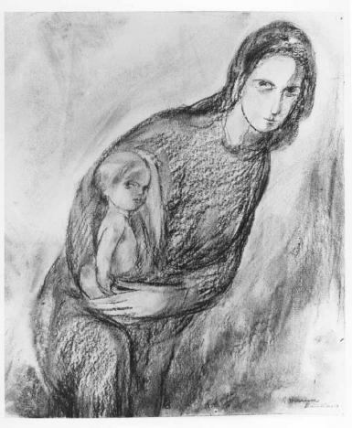 Vrouw met kind - 1917