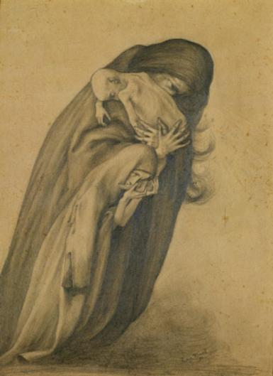 Treurende moeder - 1890