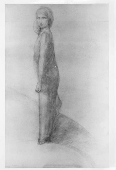 Vrouw [recto: Meisjesfiguur, ten halve lijve] - 1915