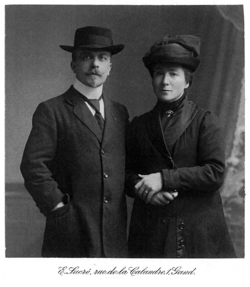 George Minne en Joséphine Destanberg, 1910, foto Edmond Sacré