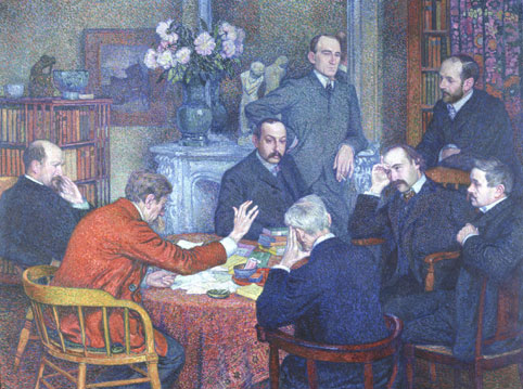 Théo Van Rysselberghe, De lezing door Emile Verhaeren, 1903, Museum voor Schone Kunsten Gent