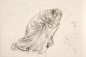 Schetsblad uit Schetsboek met figuurstudies - 1894 - 1896