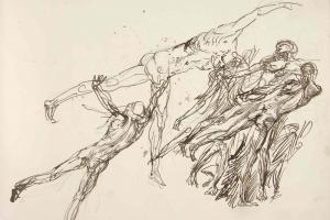 Schetsblad uit Schetsboek met figuurstudies - 1894 - 1896