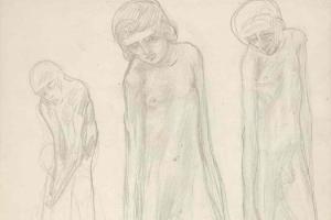 Schetsblad uit Schetsboek met figuurstudies - 1894 - 1896