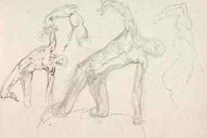 Schetsblad uit Schetsboek met figuurstudies - 1894 - 1896