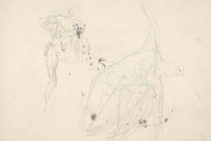 Schetsblad uit Schetsboek met figuurstudies - 1894 - 1896