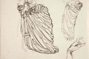 Schetsblad uit Schetsboek met figuurstudies - 1894 - 1896