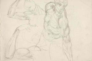 Page from the Sketchbook with Figure Studies - 1894 - 1896