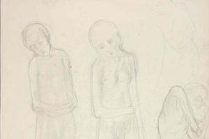 Page from the Sketchbook with Figure Studies - 1894 - 1896