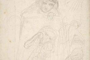 Page from the Sketchbook with Figure Studies - 1894 - 1896