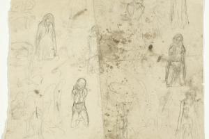 Sketch with Figures (recto)