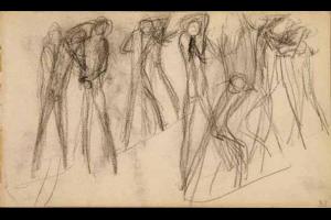 Page from the Sketchbook with Figure Studies - 1891 - 1898