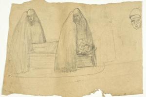 Sketch for an Entombment (verso: Sketches of Kneeling Youth) - 1898 - 1902
