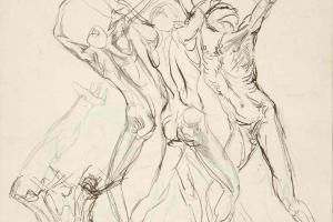 Schetsblad uit Schetsboek met figuurstudies - 1894 - 1896