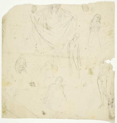 Sketch with Figures (verso)
