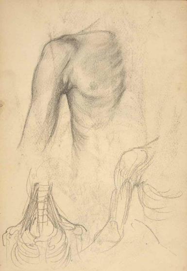 Schetsblad uit Schetsboek met figurenstudies - 1898