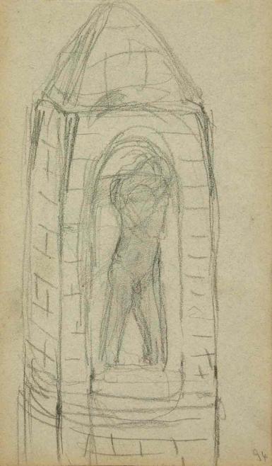 Schetsblad uit Schetsboek met figuurstudies - 1891 - 1898