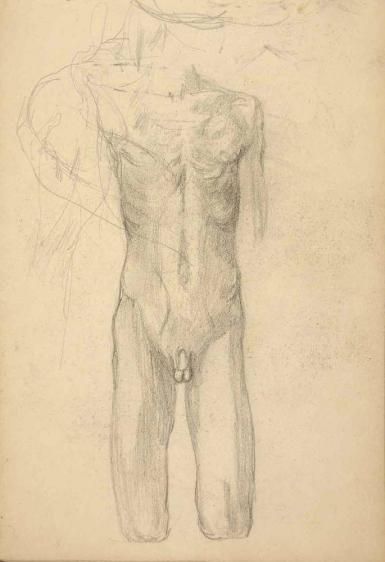 Schetsblad uit Schetsboek met figurenstudies - 1898