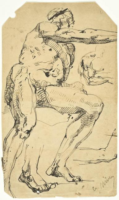 Sketch with Nude Figures