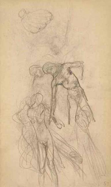 Schetsblad uit Schetsboek met figuurstudies - 1891 - 1898
