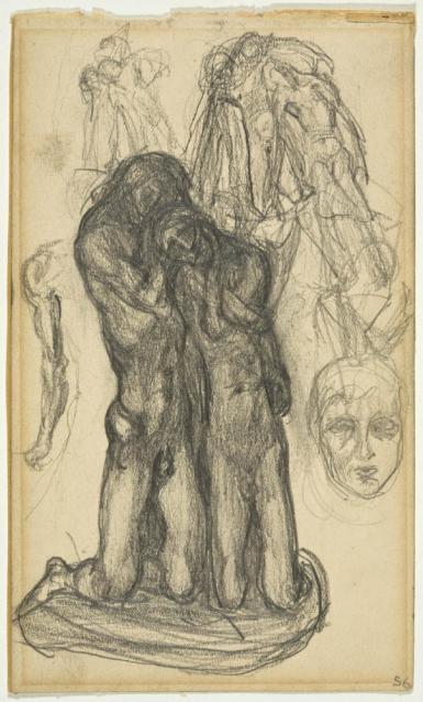 Schetsblad uit Schetsboek met figuurstudies - 1891 - 1898