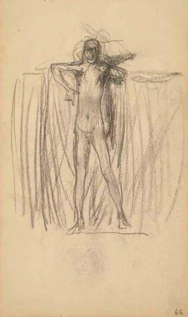 Schetsblad uit Schetsboek met figuurstudies - 1891 - 1898