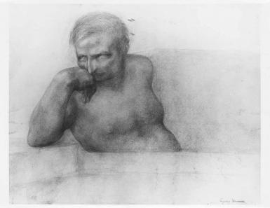 Man Seated and Leaning