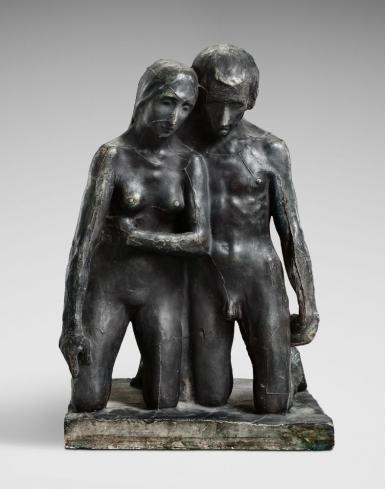 Man and woman kneeling - 1889