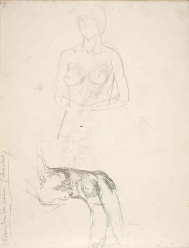 Schetsblad uit Schetsboek met figuurstudies - 1894 - 1896