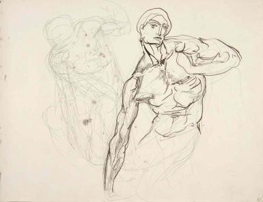 Page from the Sketchbook with Figure Studies - 1894 - 1896