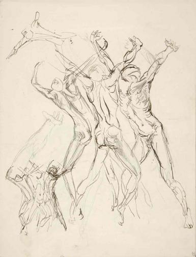 Schetsblad uit Schetsboek met figuurstudies - 1894 - 1896