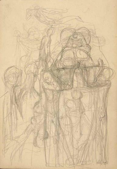 Page from the Sketchbook with Figure Studies - 1898
